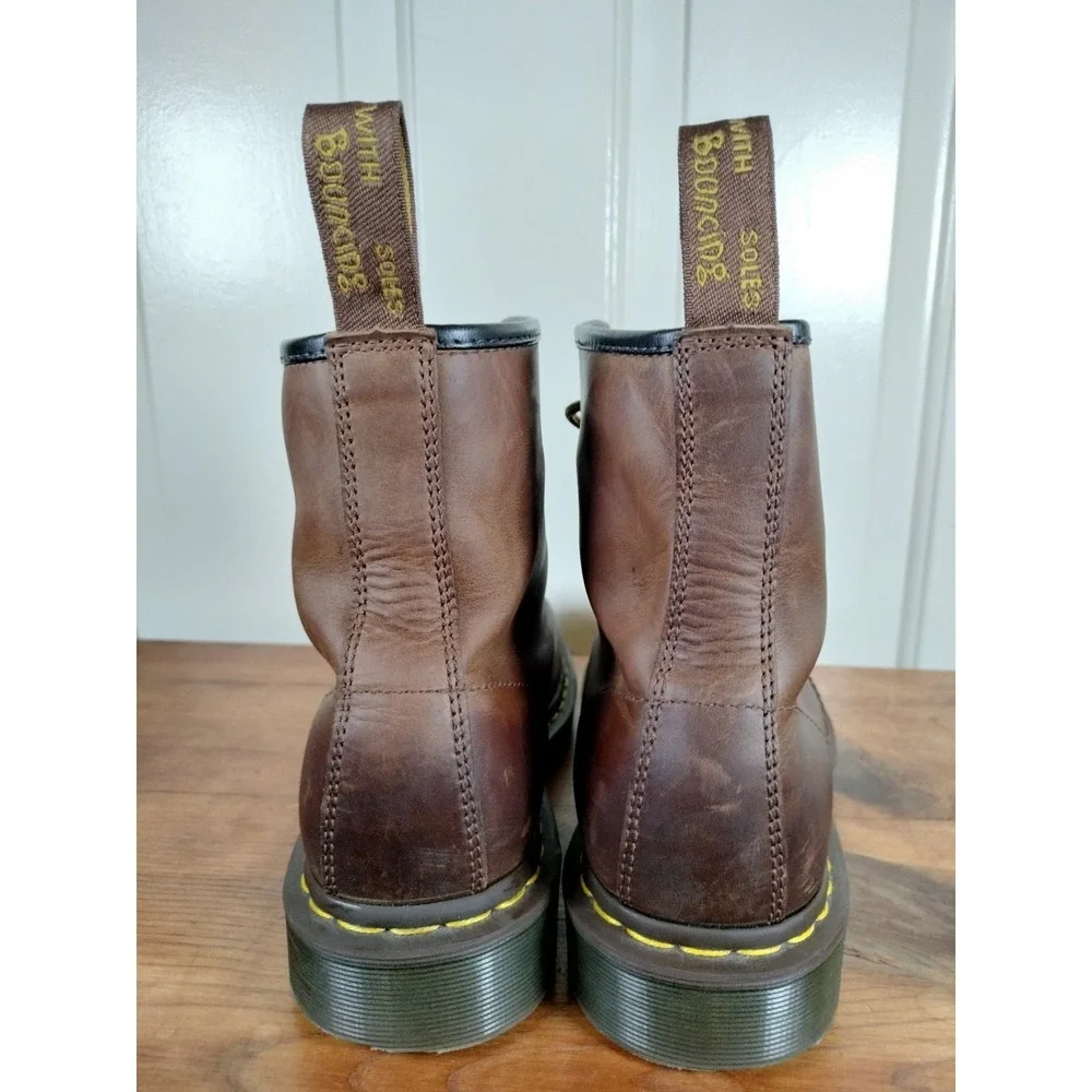 Dr. Martens 1460 Crazy Horse Leather Boots‎ Brown - Men's US 9 / UK 8 - EUC